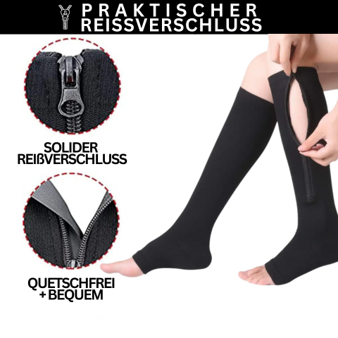 Vintora™ - Zippertrümpfe - Kompressionsstrümpfe mit praktischem Reißverschluss