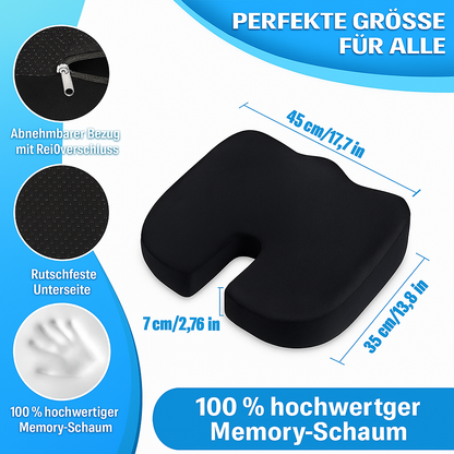 Vintora™ -  Orthopädischen Sitzkissen  Entlastung für Rücken & Steißbein