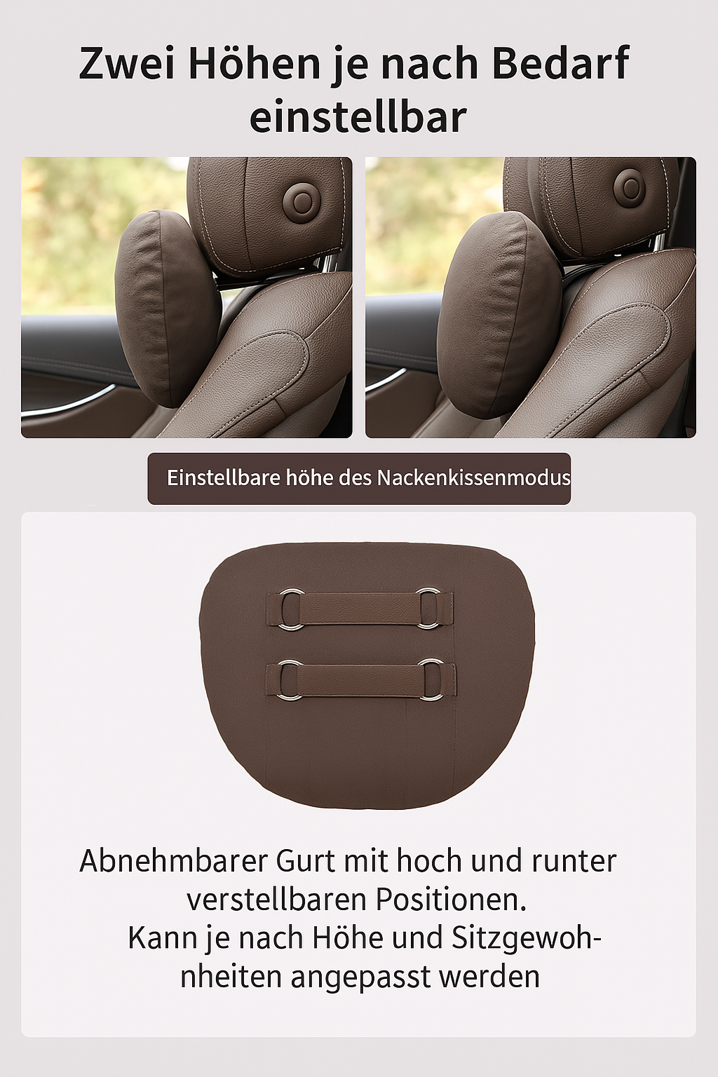 Vintora™ - Kopfstütze Auto – Ergonomische Nackenstütze für lange Fahrten